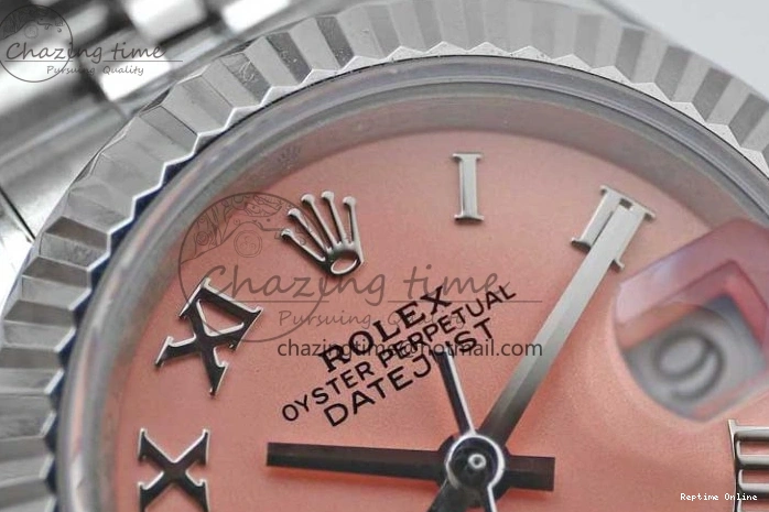 0403 ComfortFit Lady DateJust 28 SS TWF 1:1 Best Edition 904L Steel Pink Dial Roman Markers on President Bracelet NH 2183